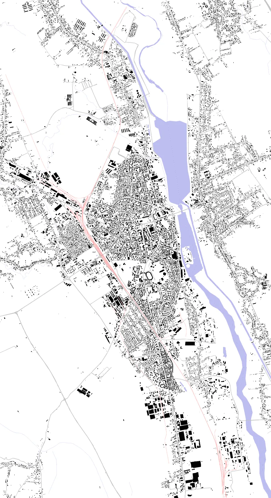 Bacău figure ground plan