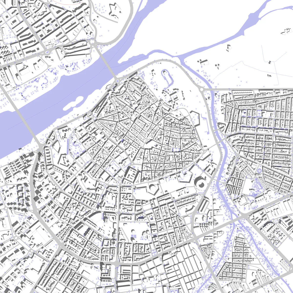 Badajoz plano de situación (2,5 km)