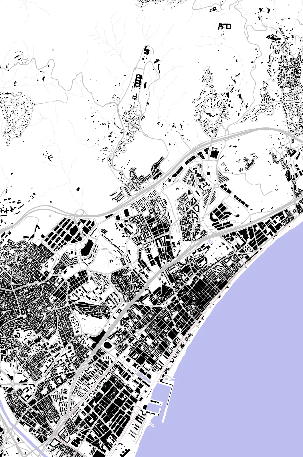 Badalona figure ground plan