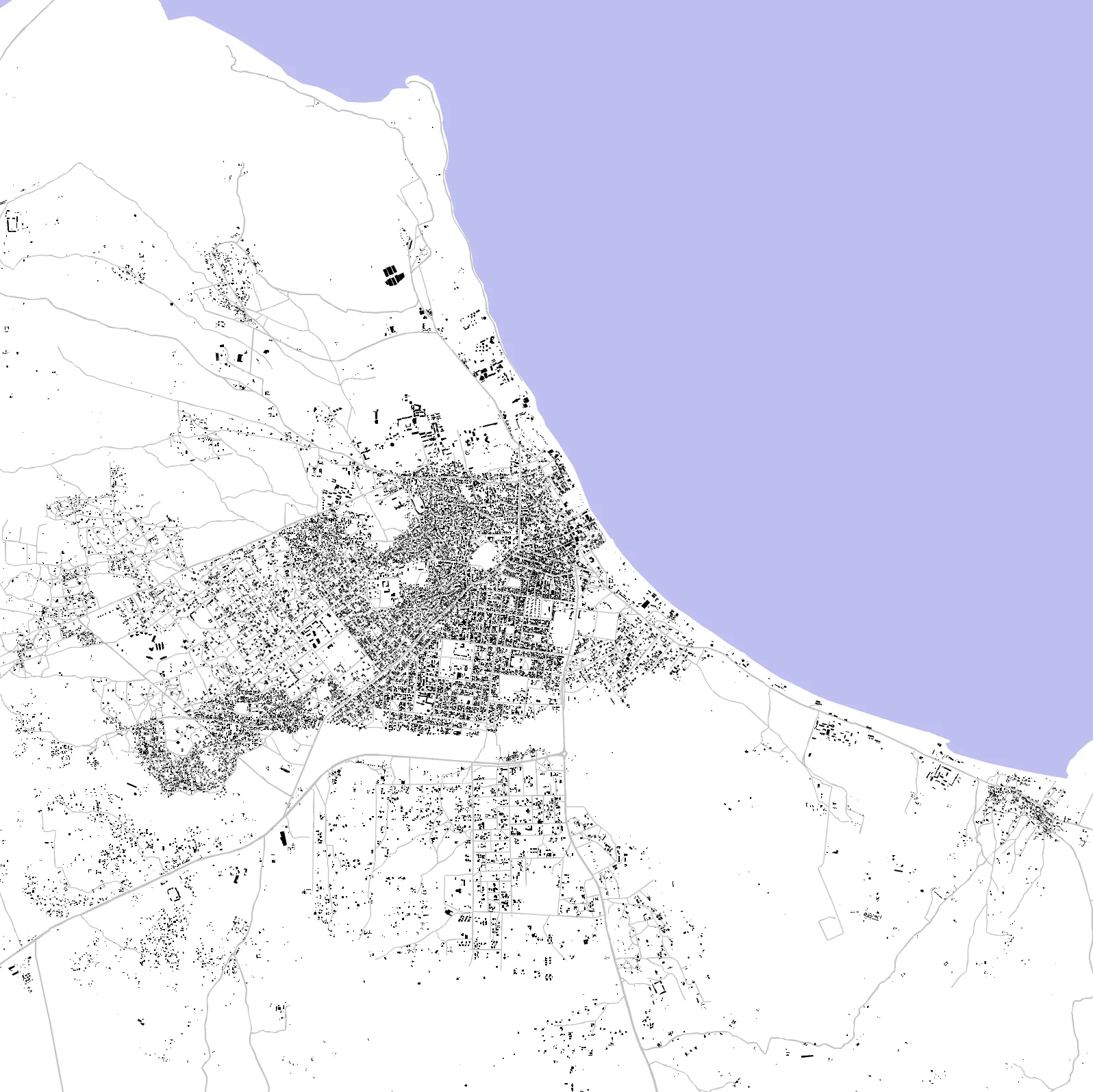 Bagamoyo figure ground plan