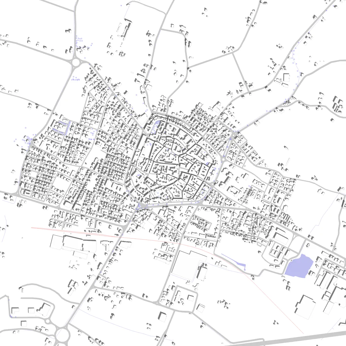 Bagnacavallo planimetria di sito (2,5 km)