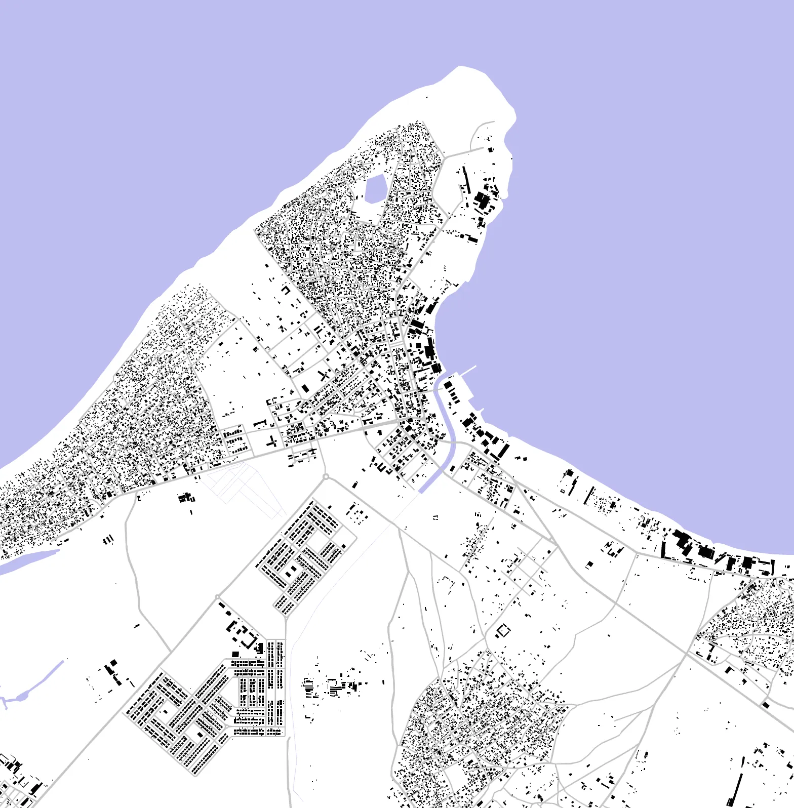 Baía Farta planta de cheios e vazios