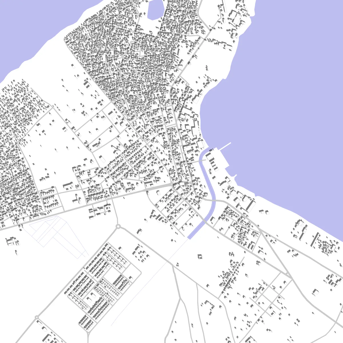 Baía Farta planta de localização (2,5 km)