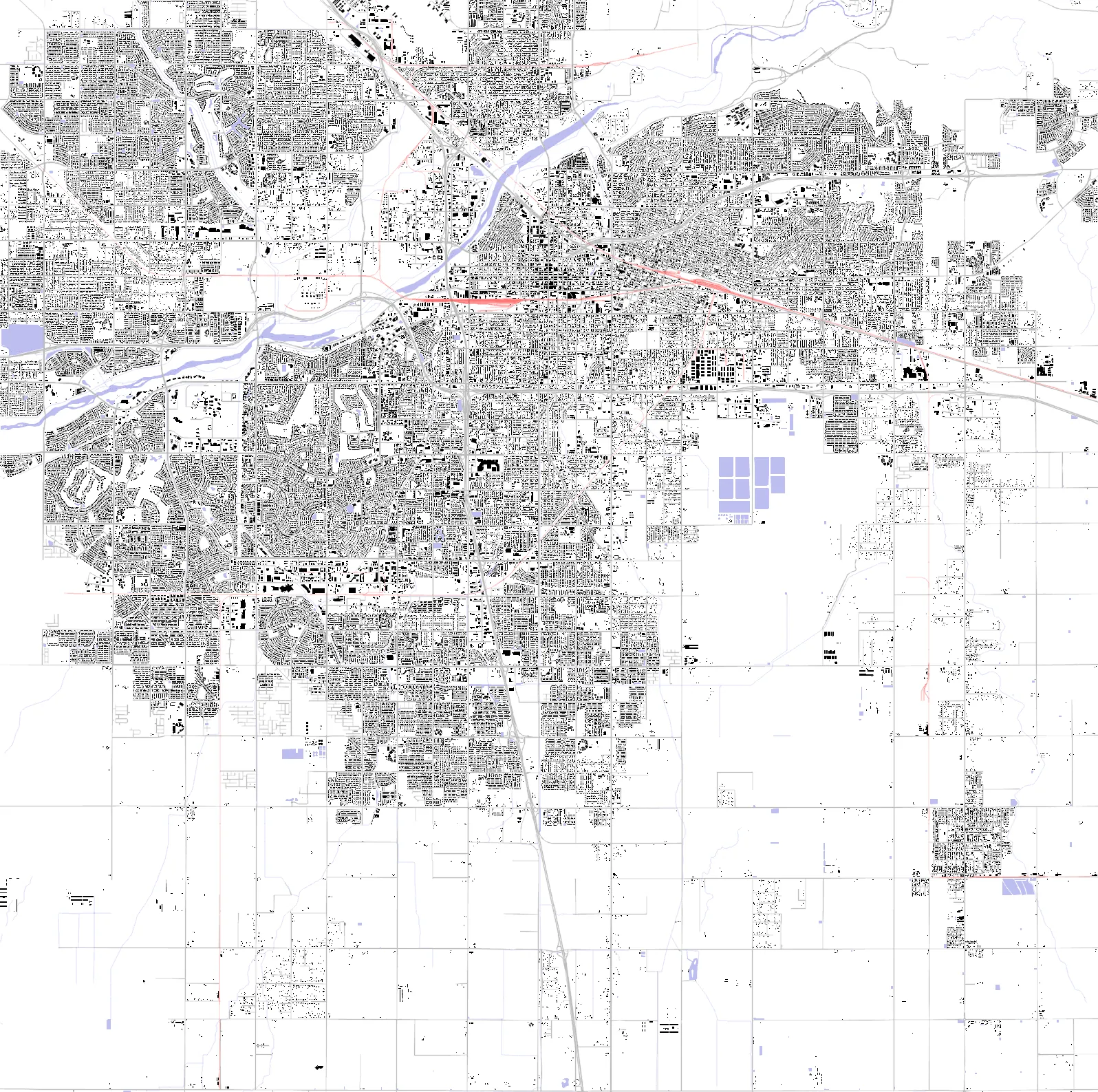 Bakersfield figure ground plan