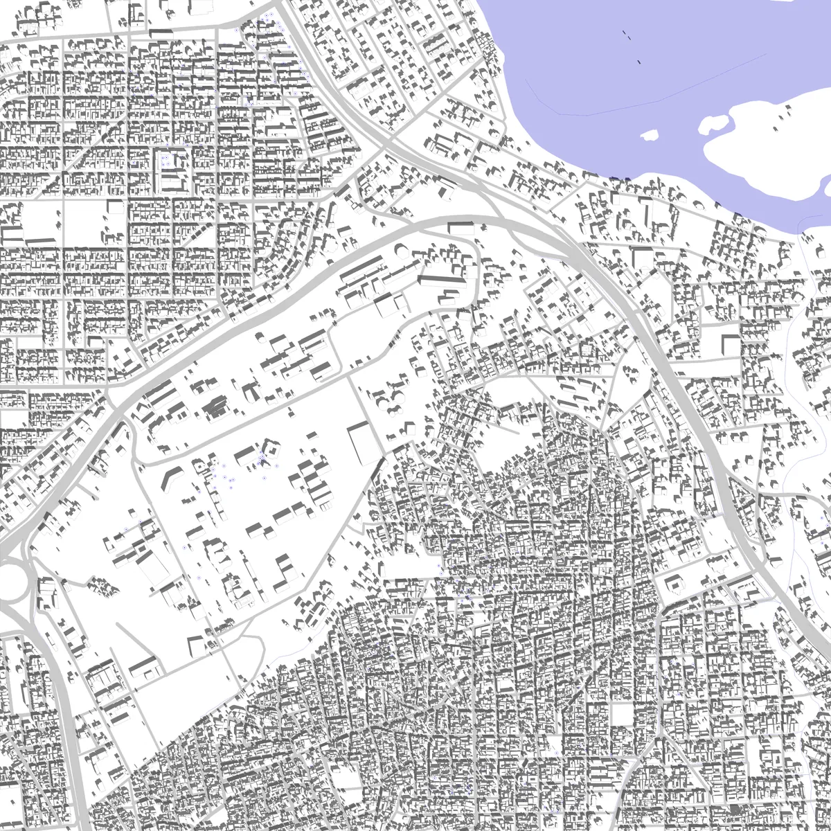 Bamako plan de situation (2,5 km)