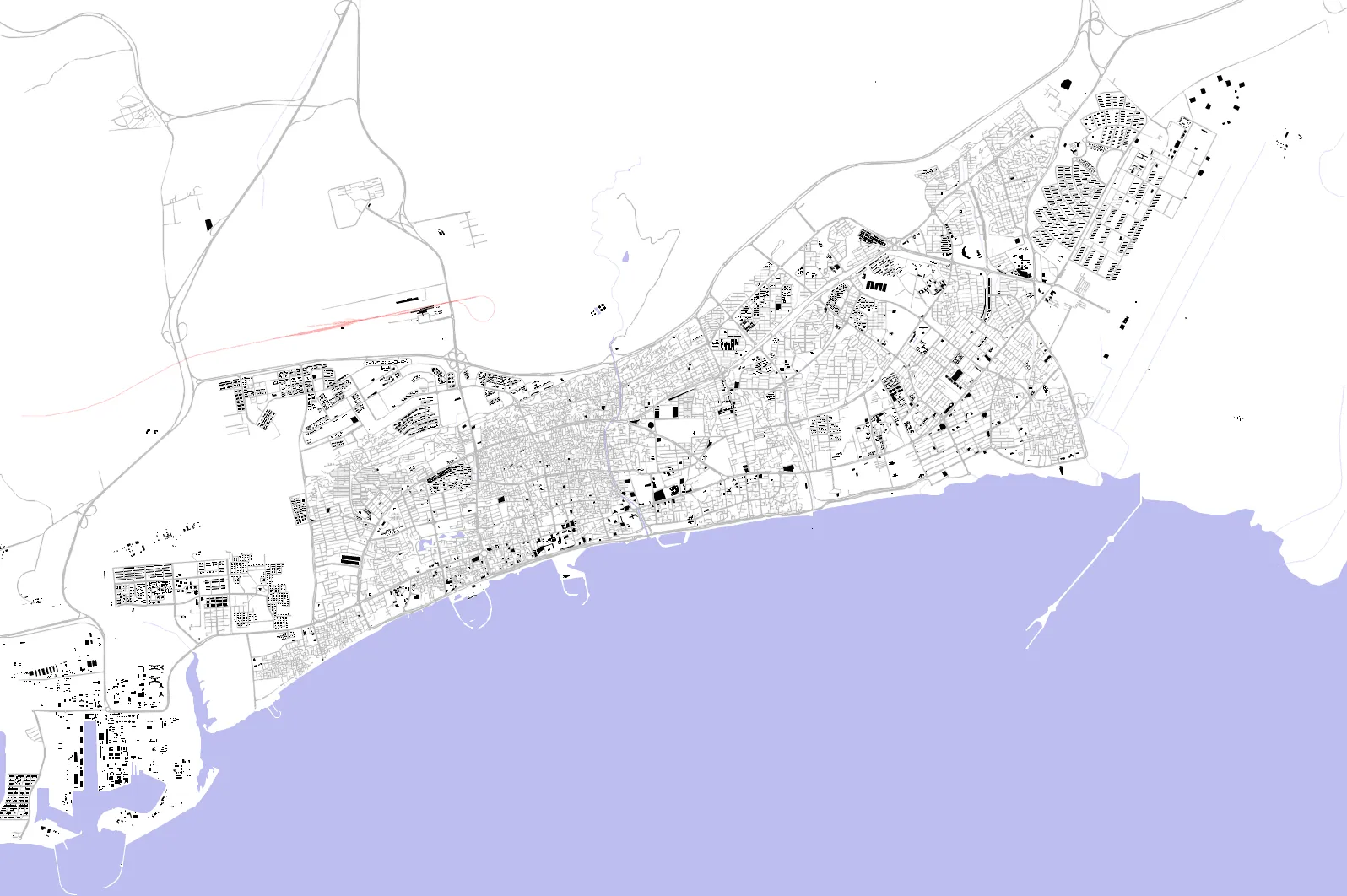 Bandar Abbas figure ground plan