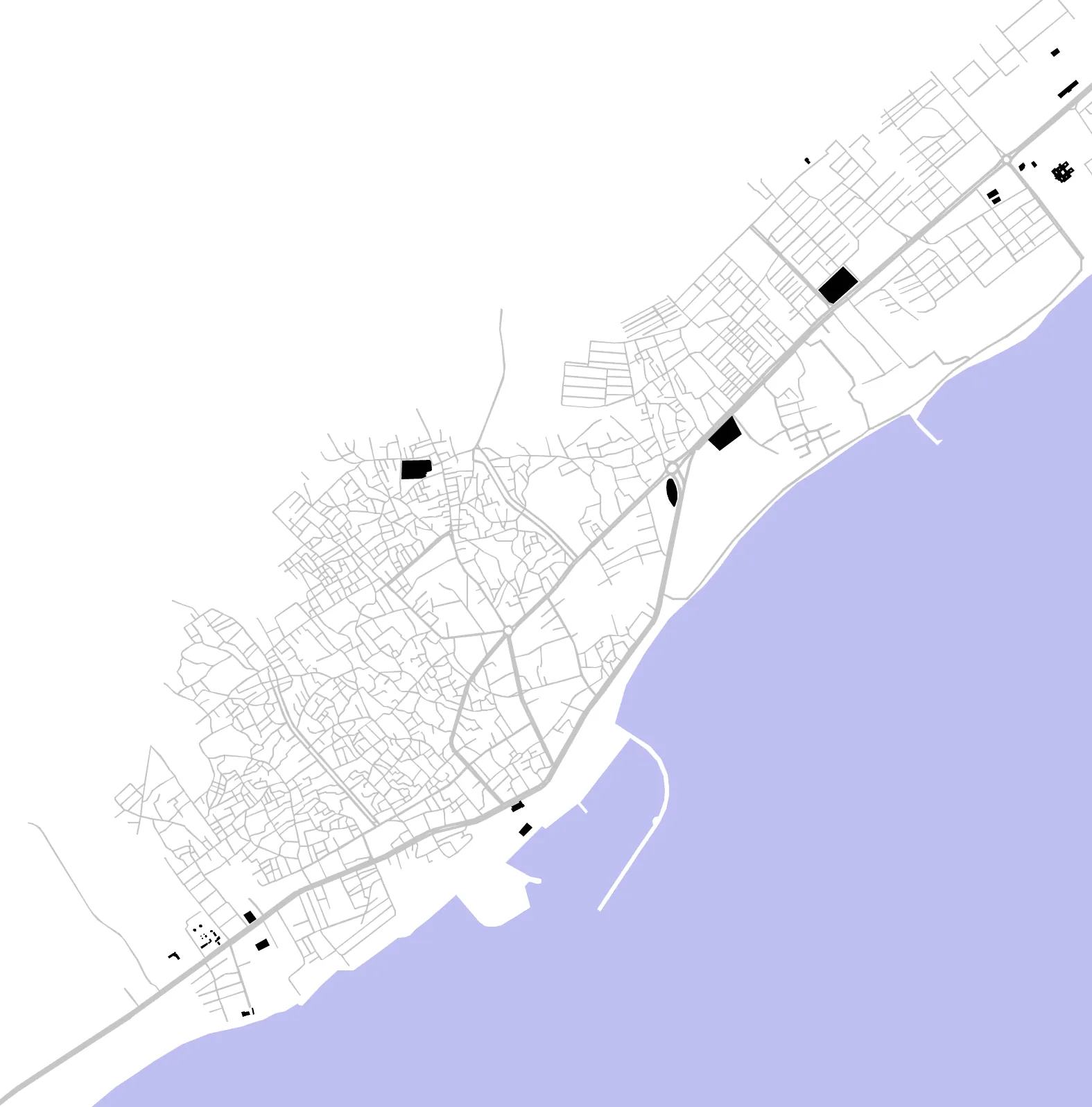 Bandar Lengeh figure ground plan