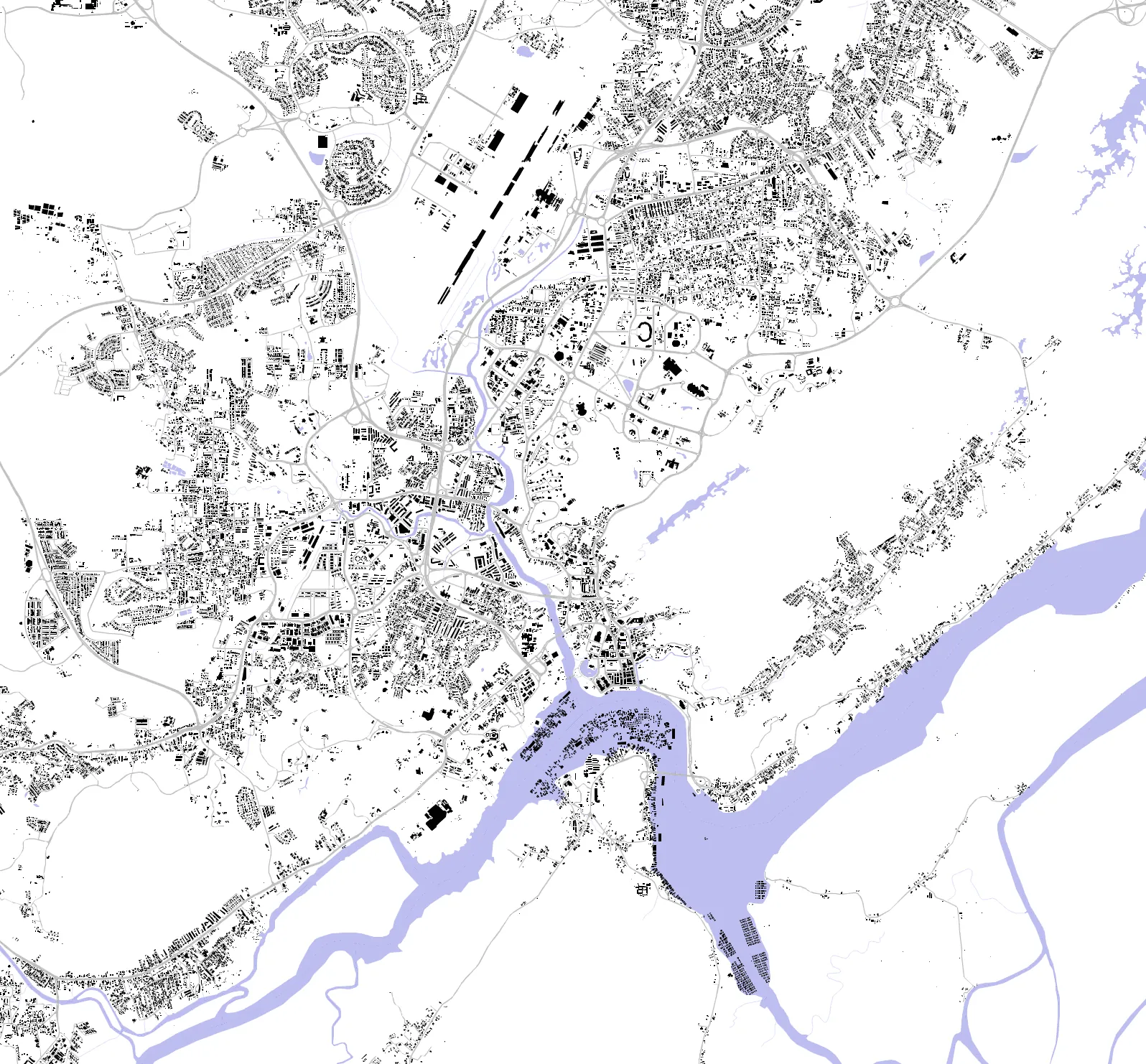 Bandar Seri Begawan figure ground plan