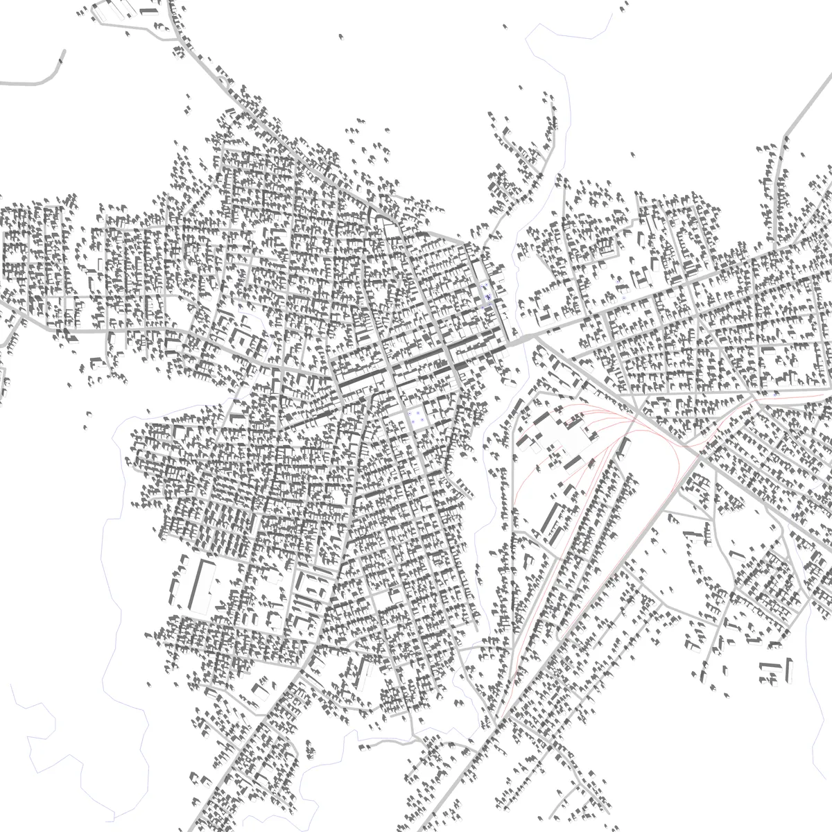 Banes plano de situación (2,5 km)