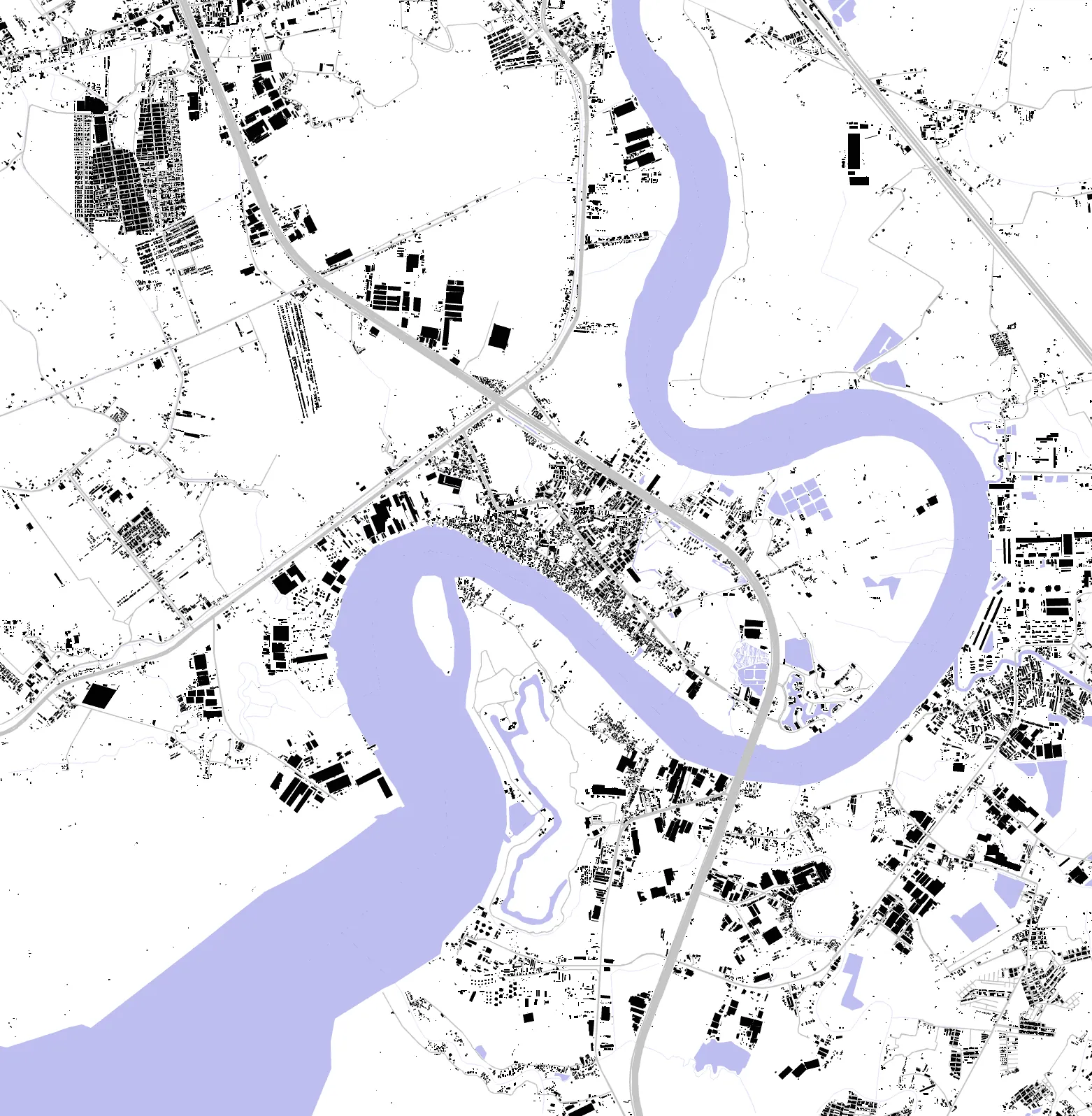 Bang Pakong figure ground plan