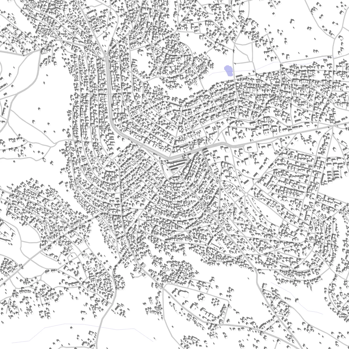 Bangangté plan de situation (2,5 km)