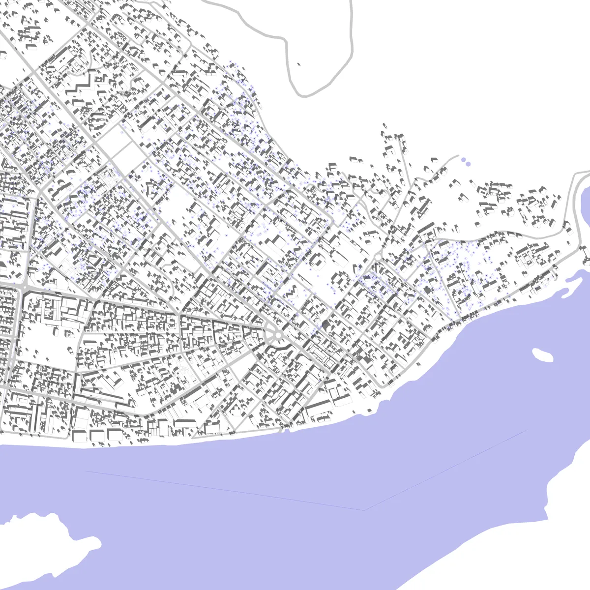 Bangui plan de situation (2,5 km)