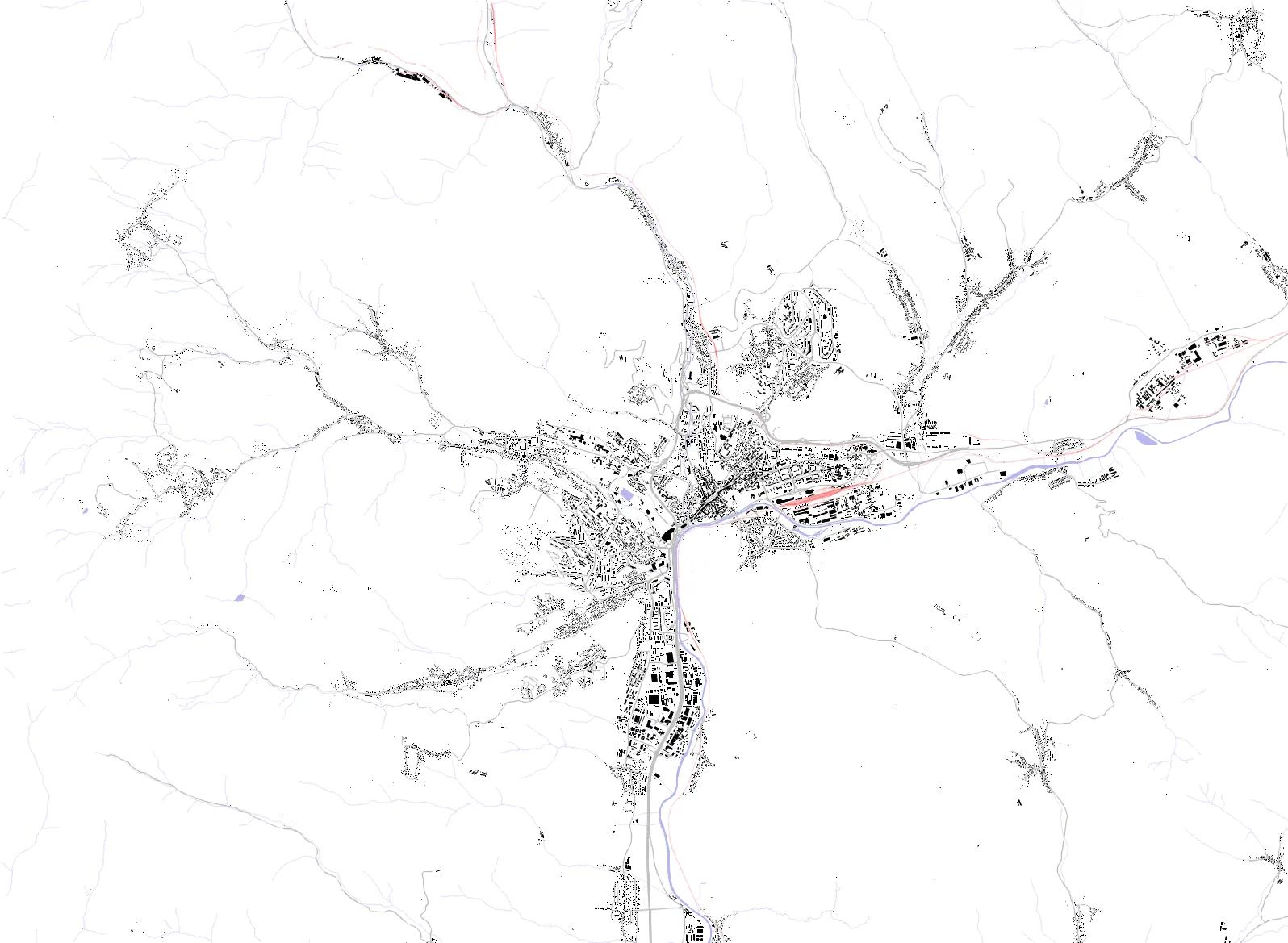 Banská Bystrica figure ground plan