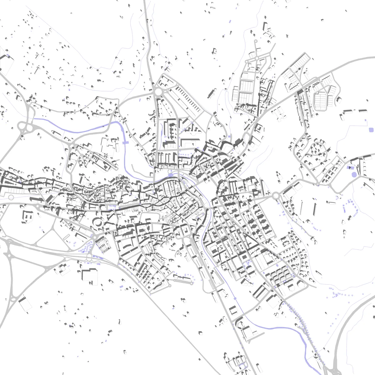 Barbastro plano de situación (2,5 km)