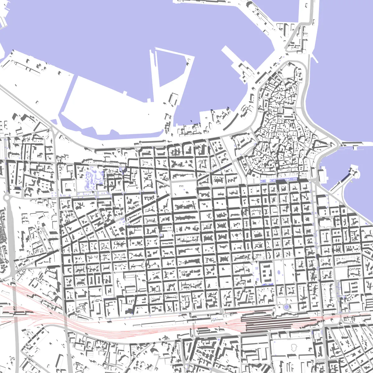 Bari planimetria di sito (2,5 km)