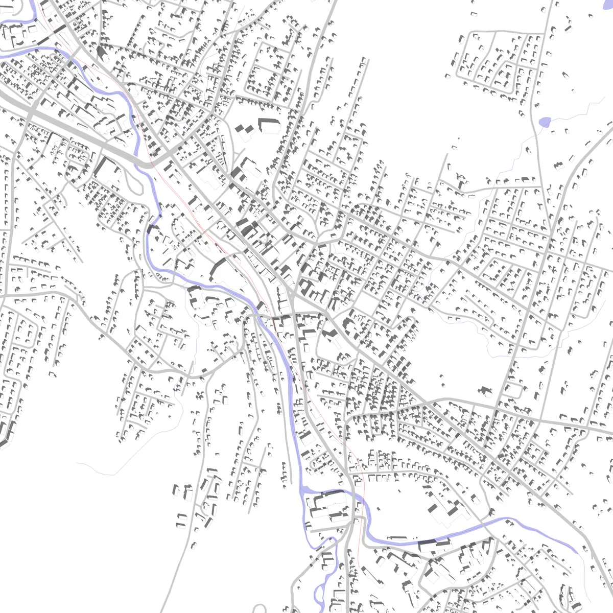Barre site plan (2.5 km)
