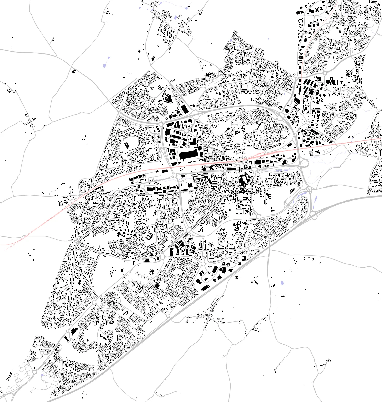 Basingstoke Schwarzplan