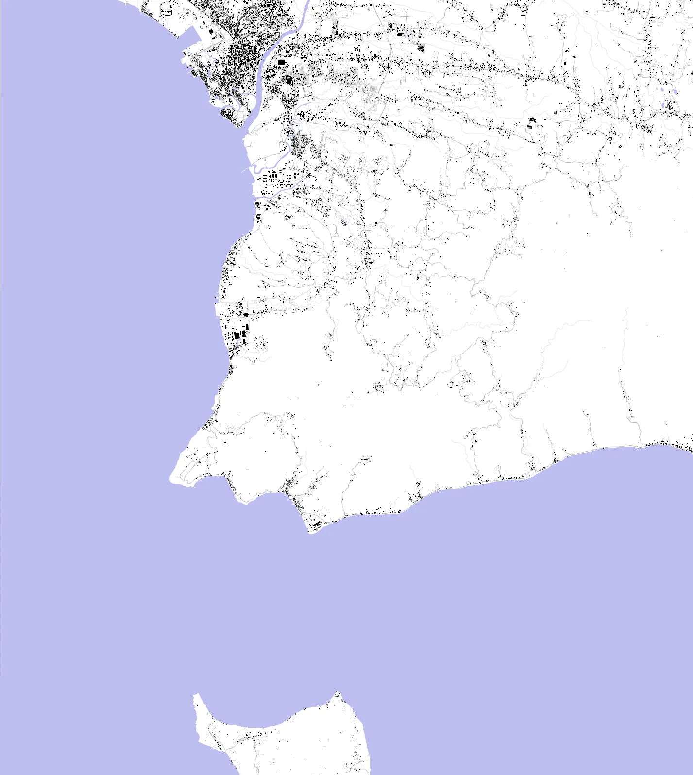 Batangas City figure ground plan
