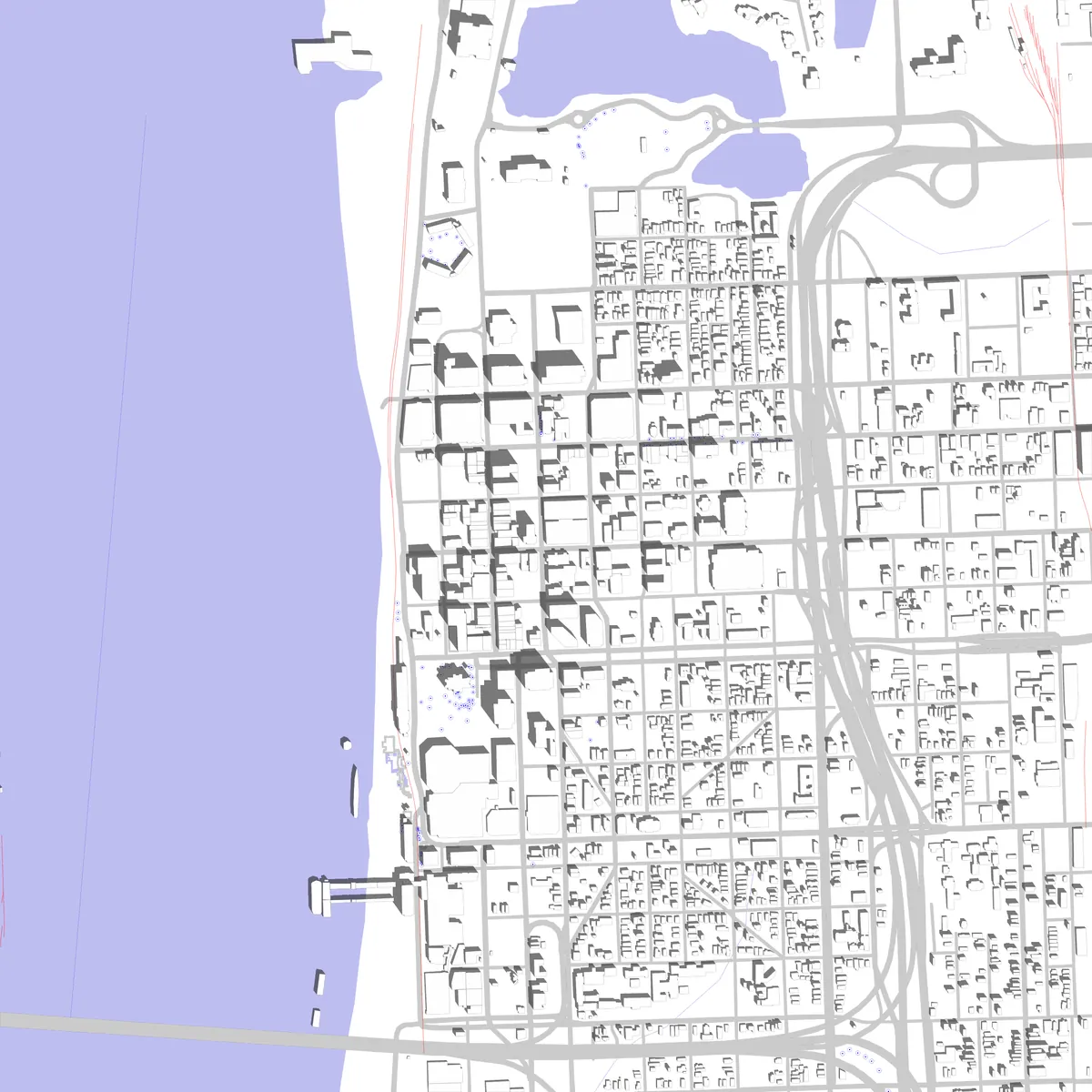 Baton Rouge site plan (2.5 km)