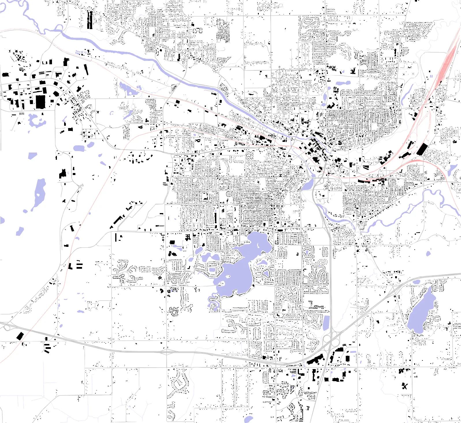 Battle Creek figure ground plan