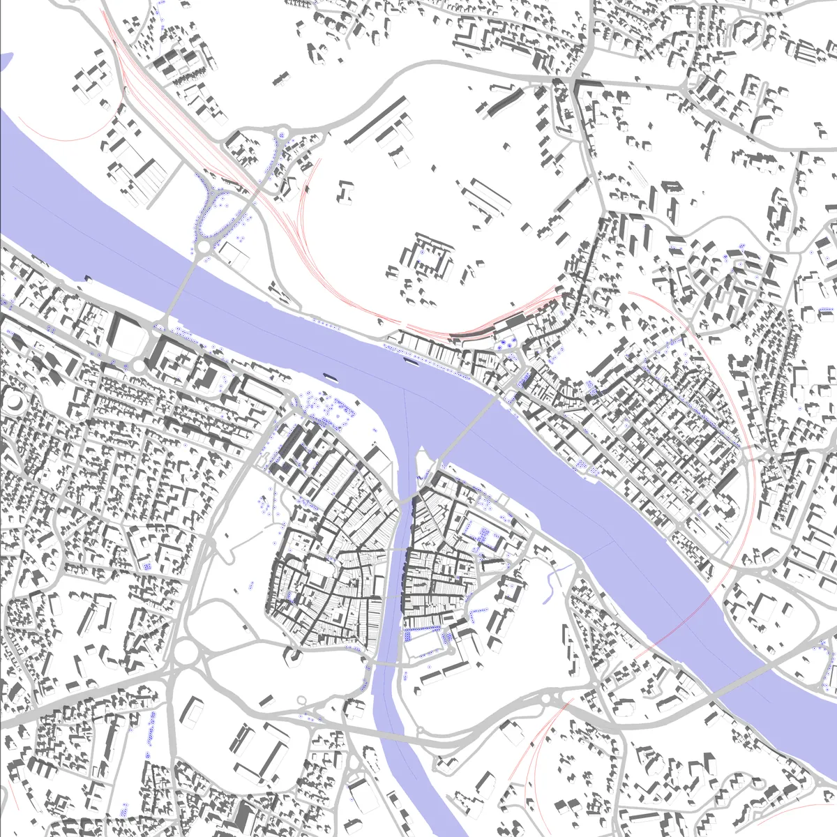 Bayonne Lageplan (2,5 km)