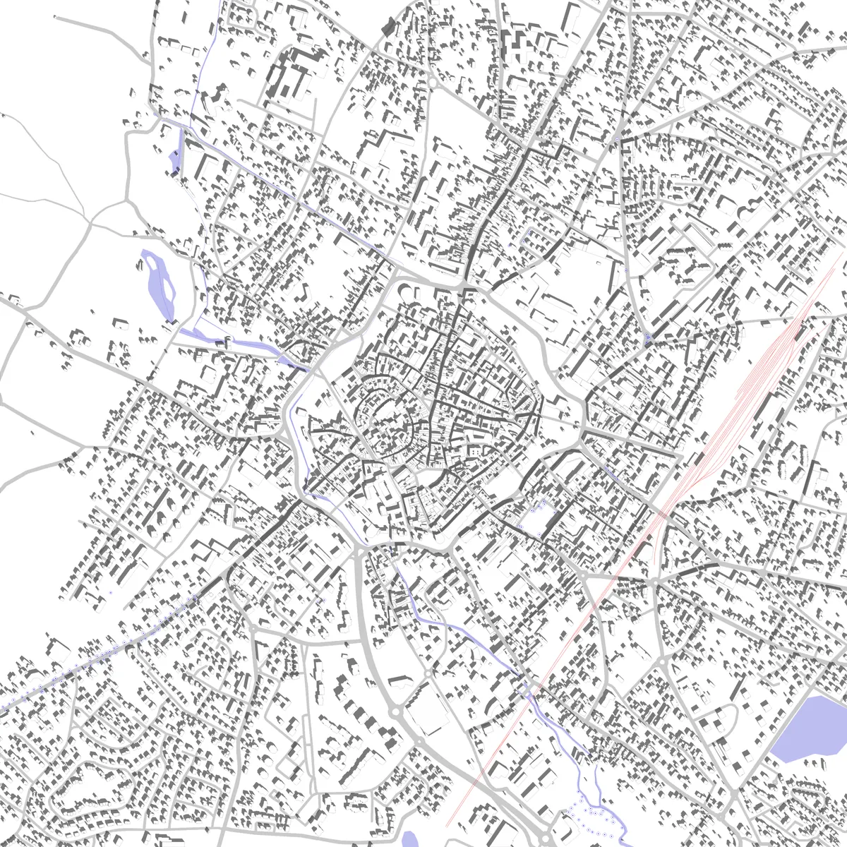 Beaune plan de situation (2,5 km)