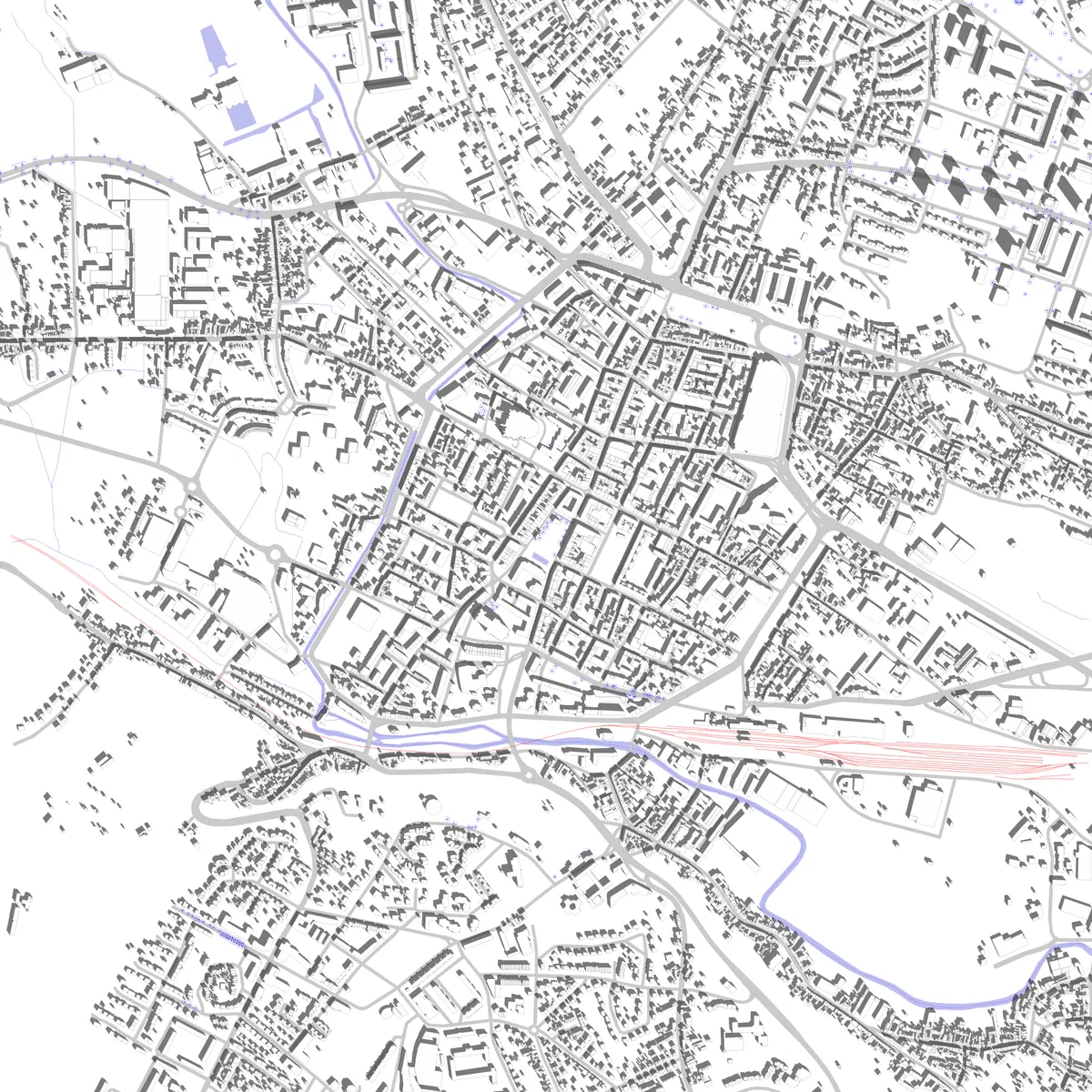 Beauvais plan de situation (2,5 km)