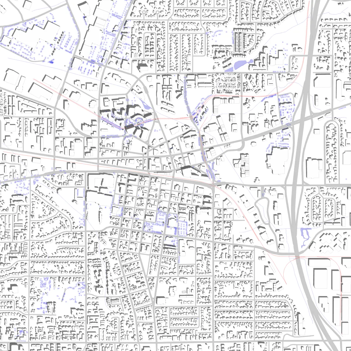 Beaverton Lageplan (2,5 km)