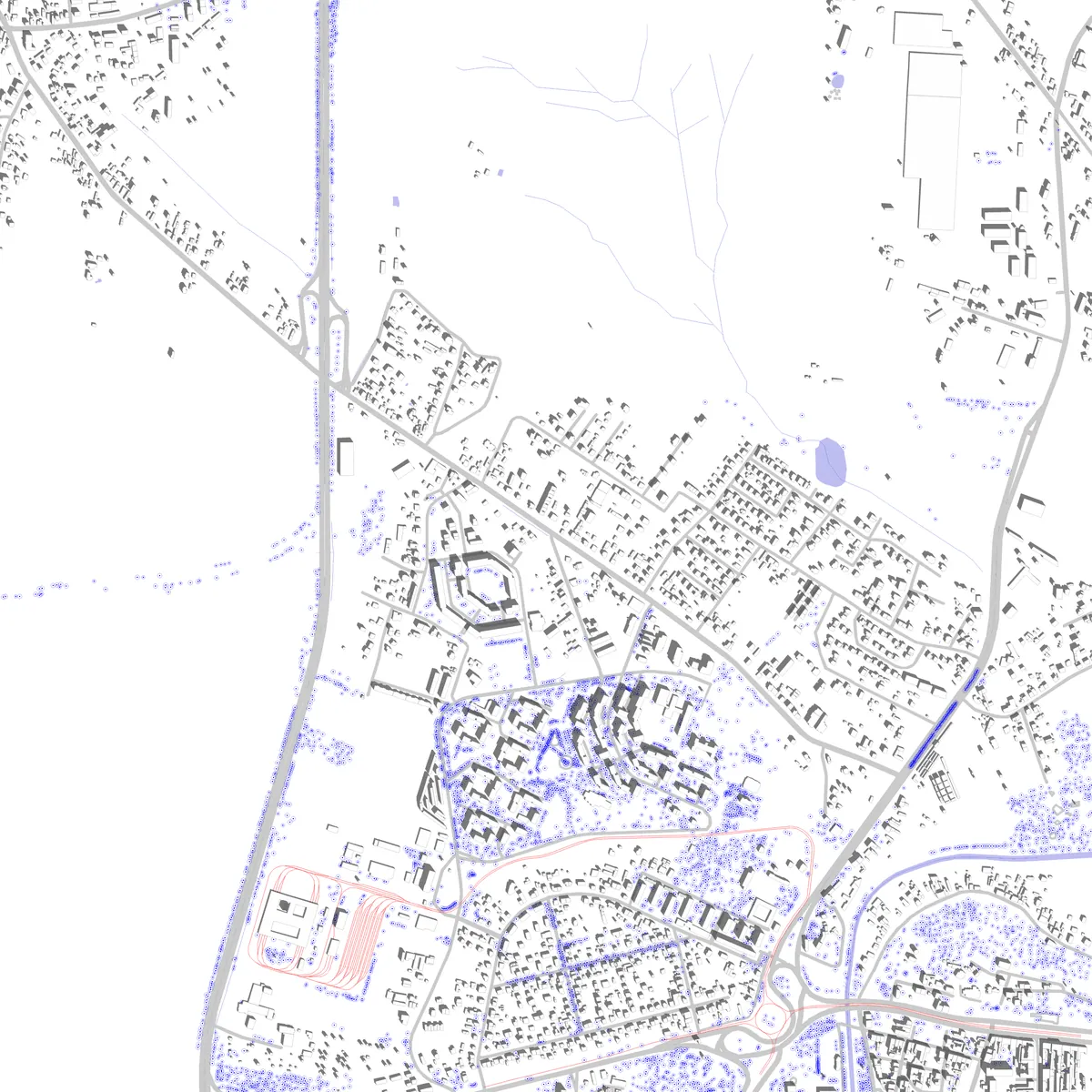 Będzin plan zagospodarowania (2,5 km)