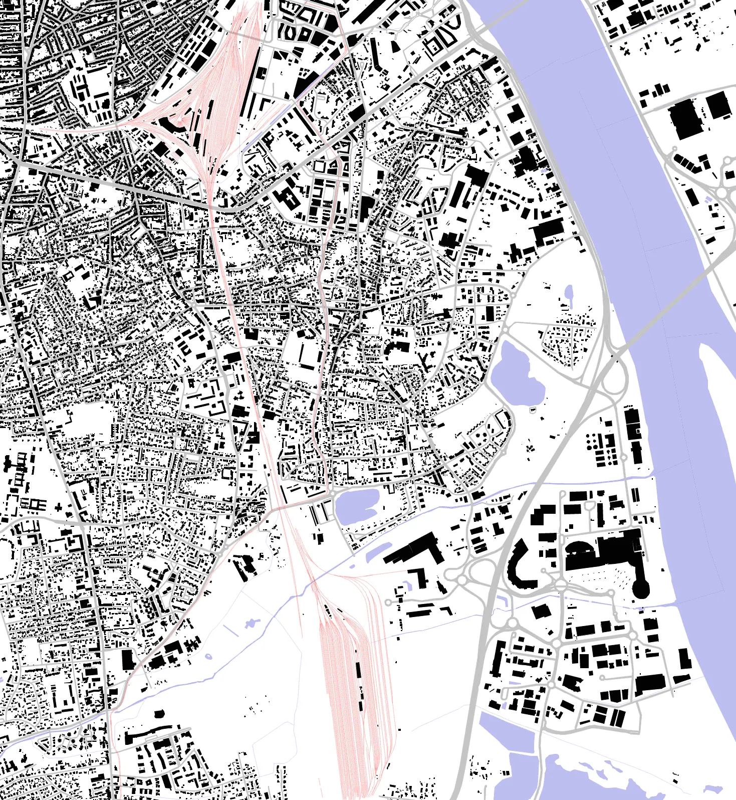 Bègles figure ground plan