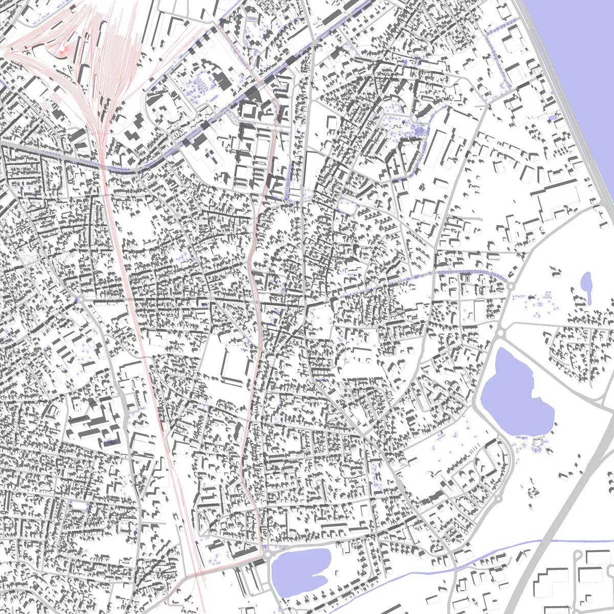 Bègles site plan (2.5 km)