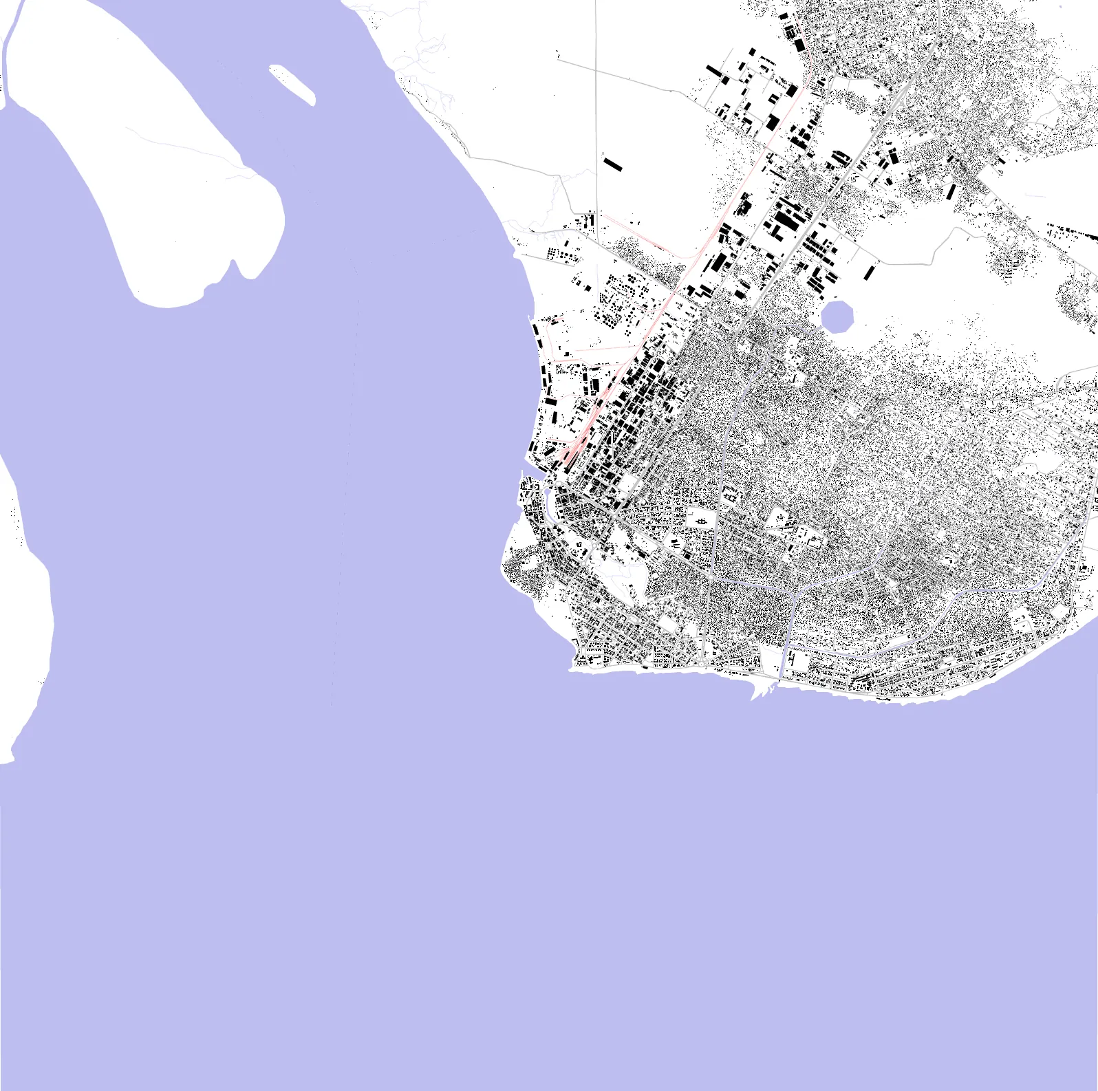 Beira planta de cheios e vazios