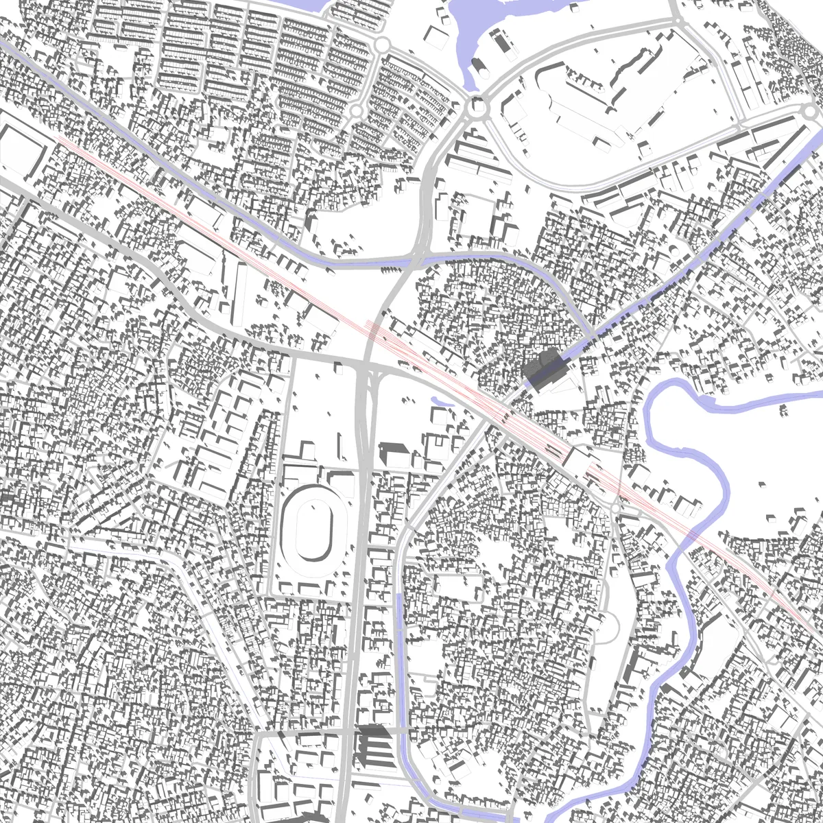 Bekasi Lageplan (2,5 km)
