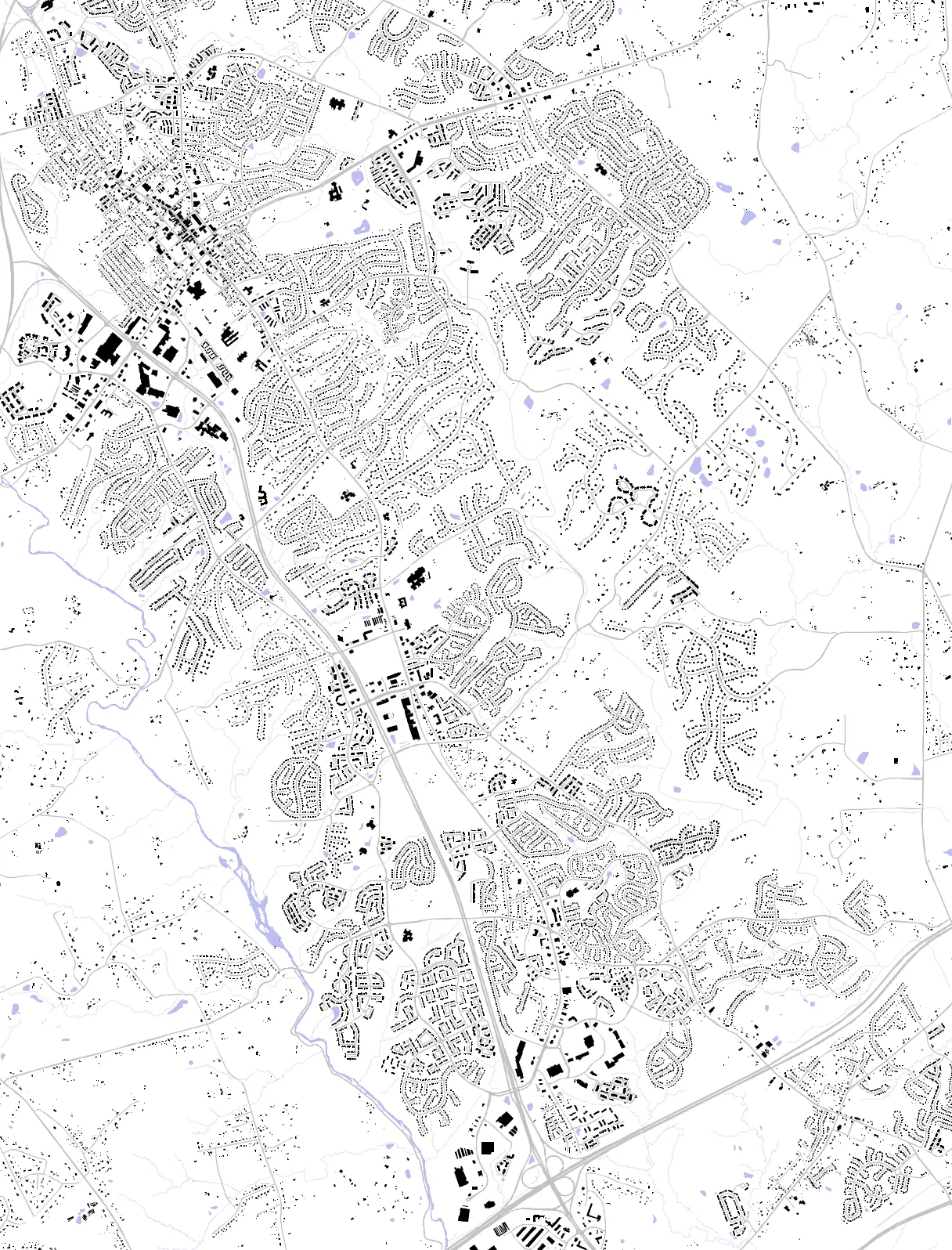 Bel Air South figure ground plan