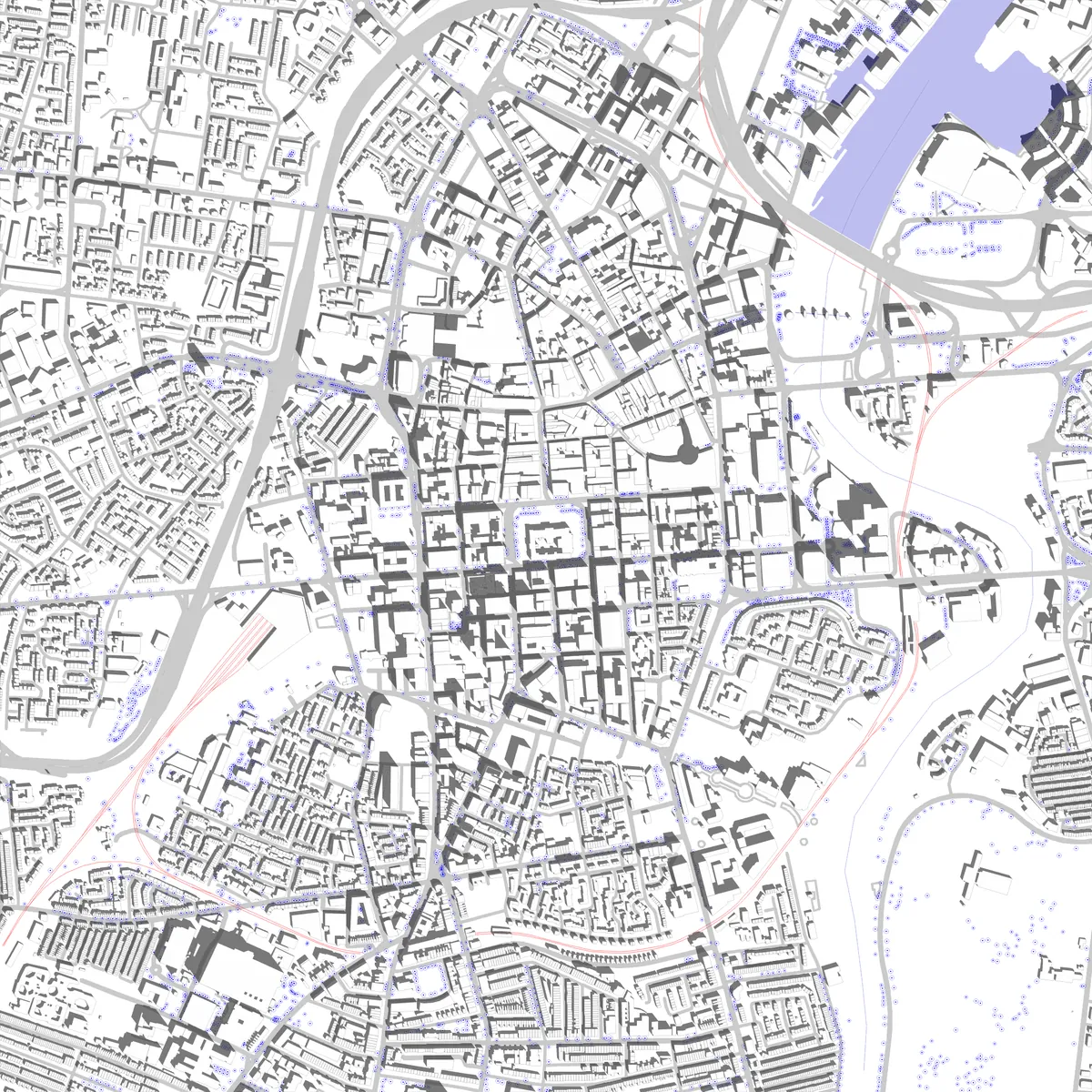 Belfast Lageplan (2,5 km)