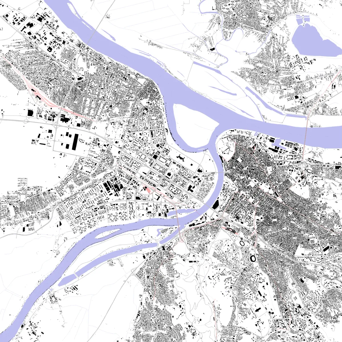 Belgrade Architectural Map | ready-to-draw layered vectors | CAD ATLAS