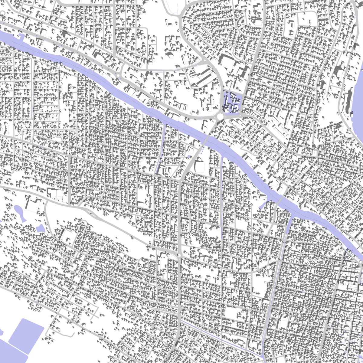 Belize City site plan (2.5 km)