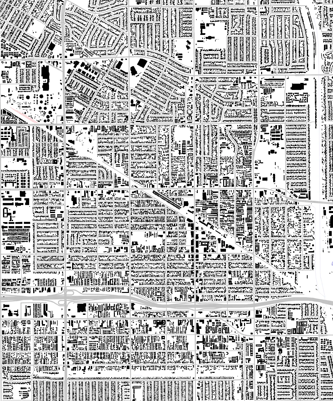 Bellflower figure ground plan