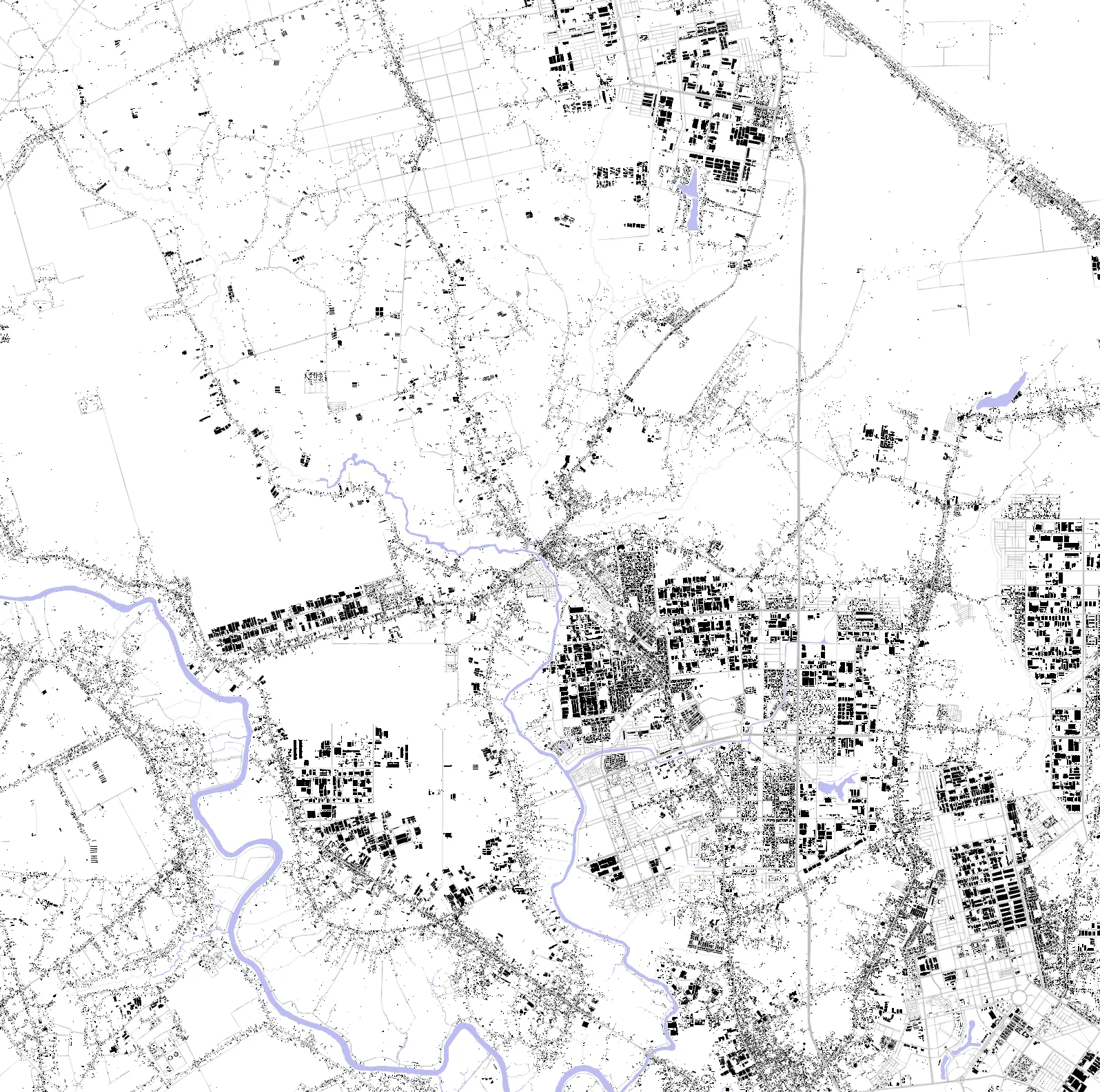 Bến Cát figure ground plan