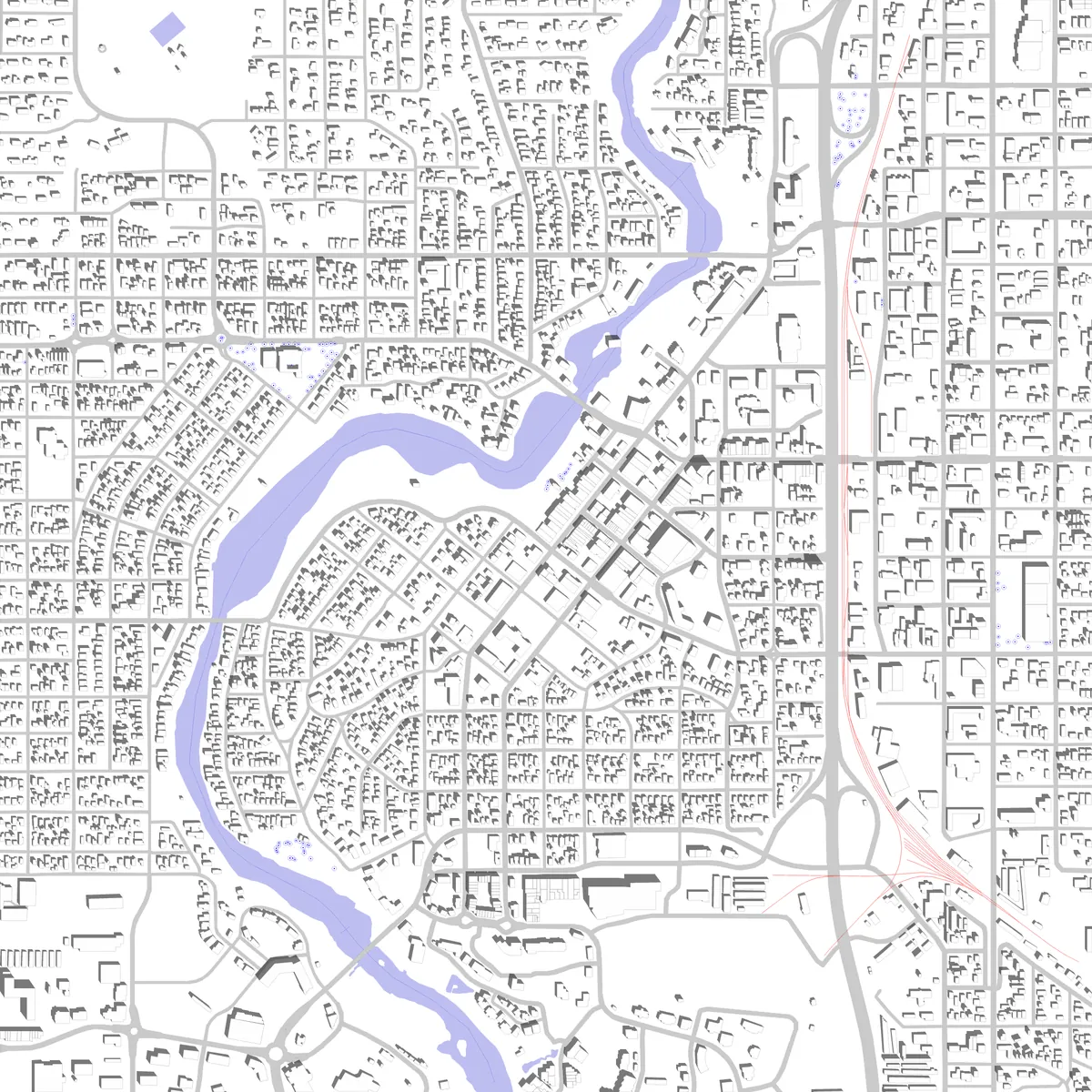 Bend Lageplan (2,5 km)