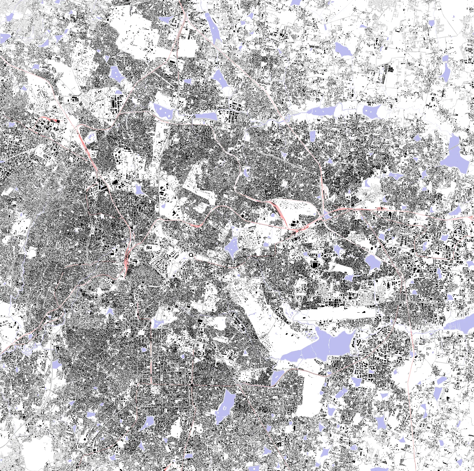 Bengaluru figure ground plan