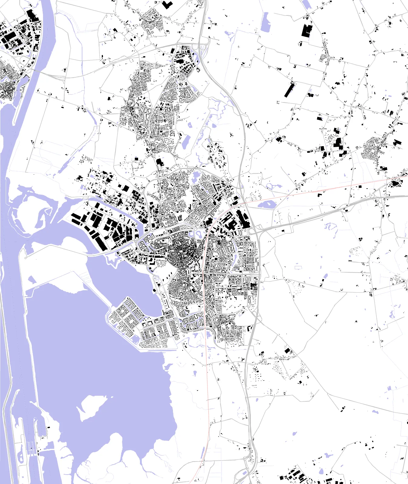 Bergen op Zoom Schwarzplan