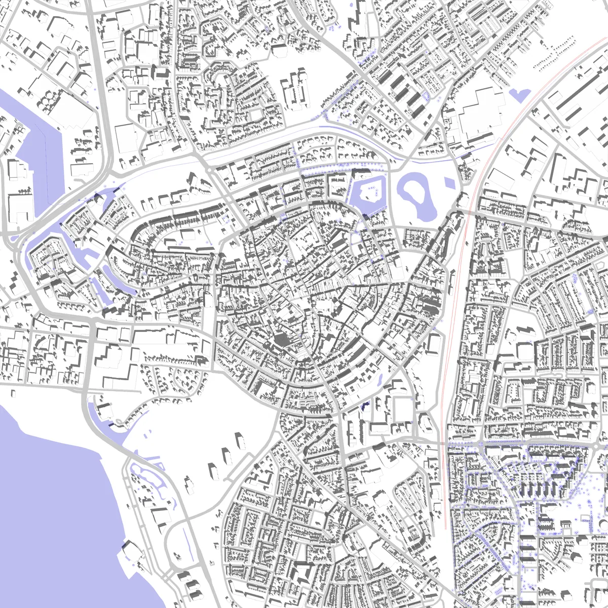 Bergen op Zoom Lageplan (2,5 km)