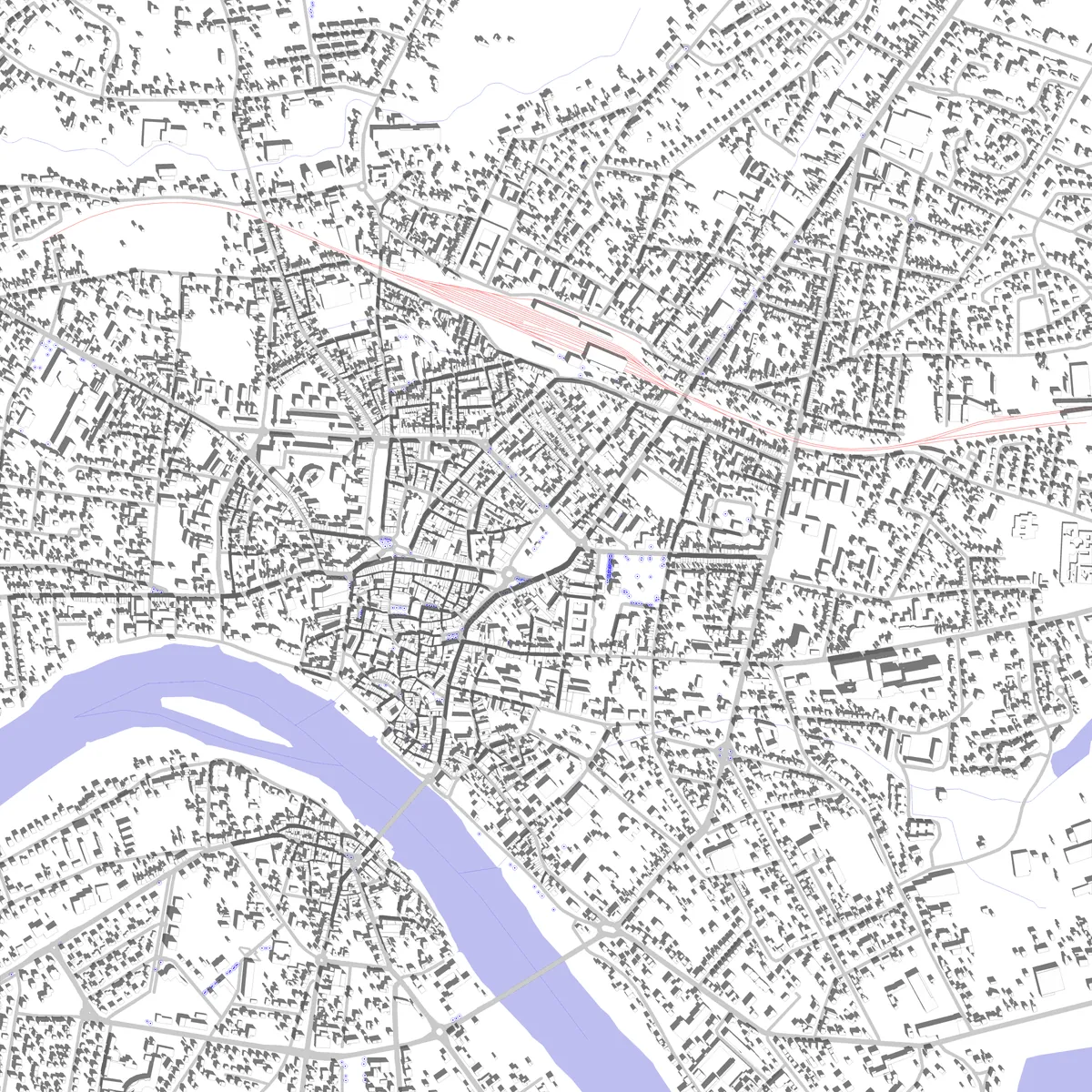 Bergerac plan de situation (2,5 km)