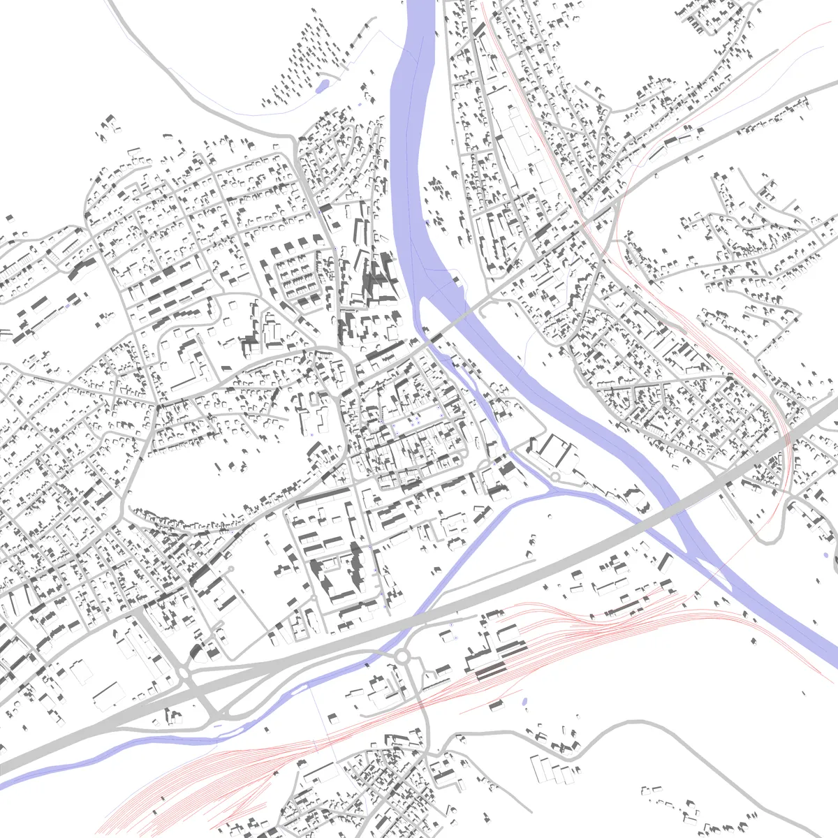 Beroun Lageplan (2,5 km)