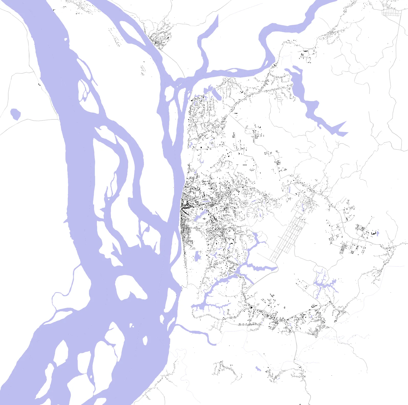 Bhamo figure ground plan