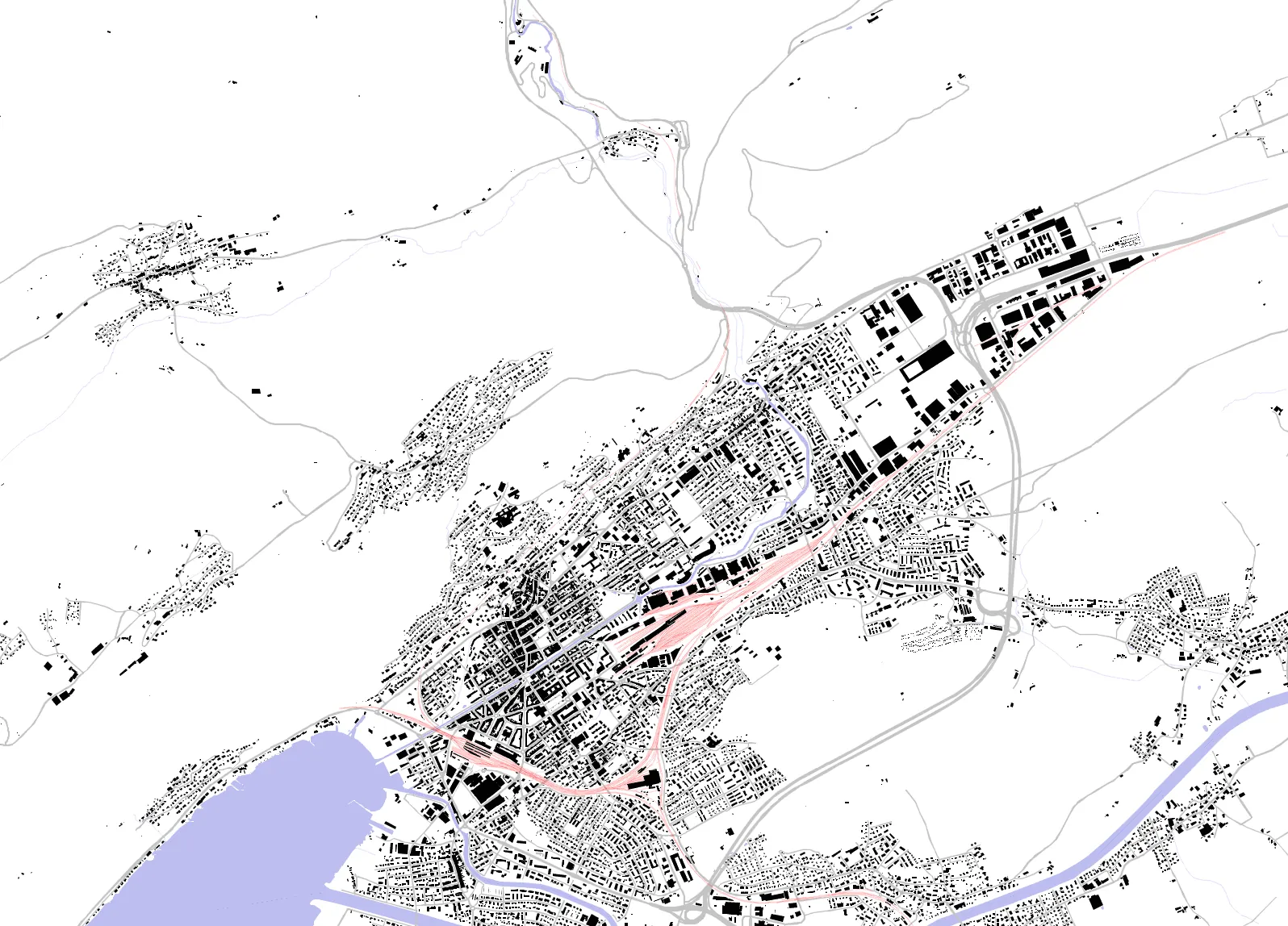 Biel/Bienne Schwarzplan