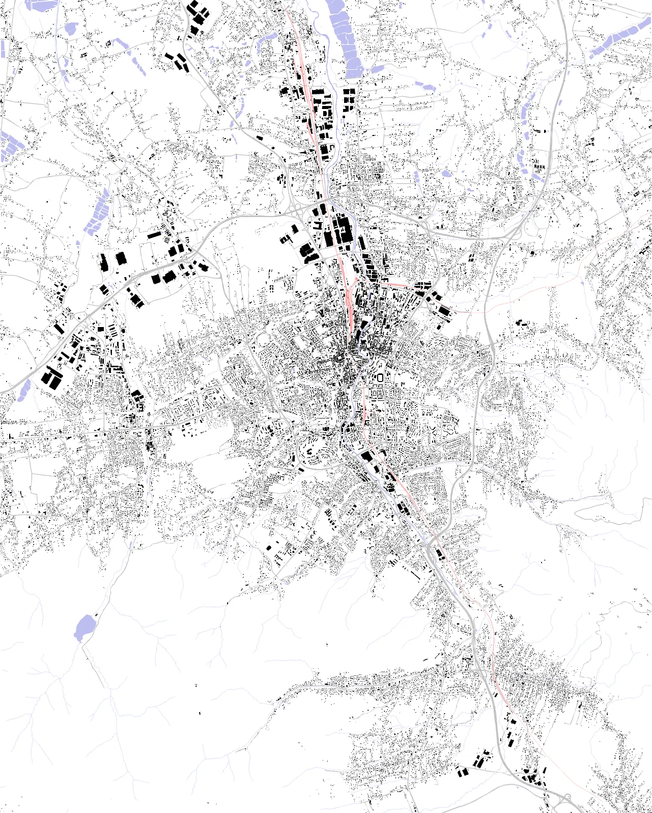 Bielsko-Biała plan czarno-biały