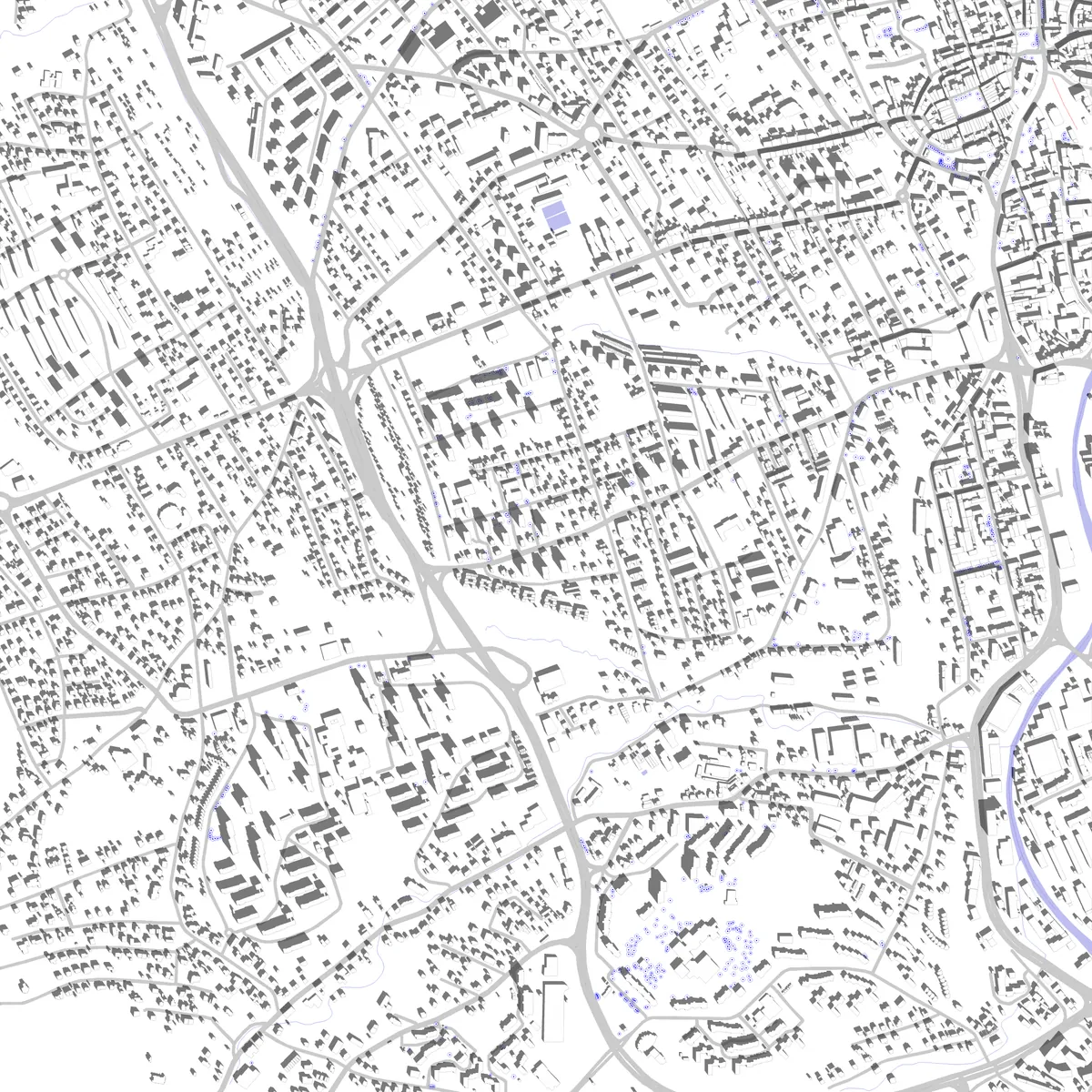 Bielsko-Biała plan zagospodarowania (2,5 km)