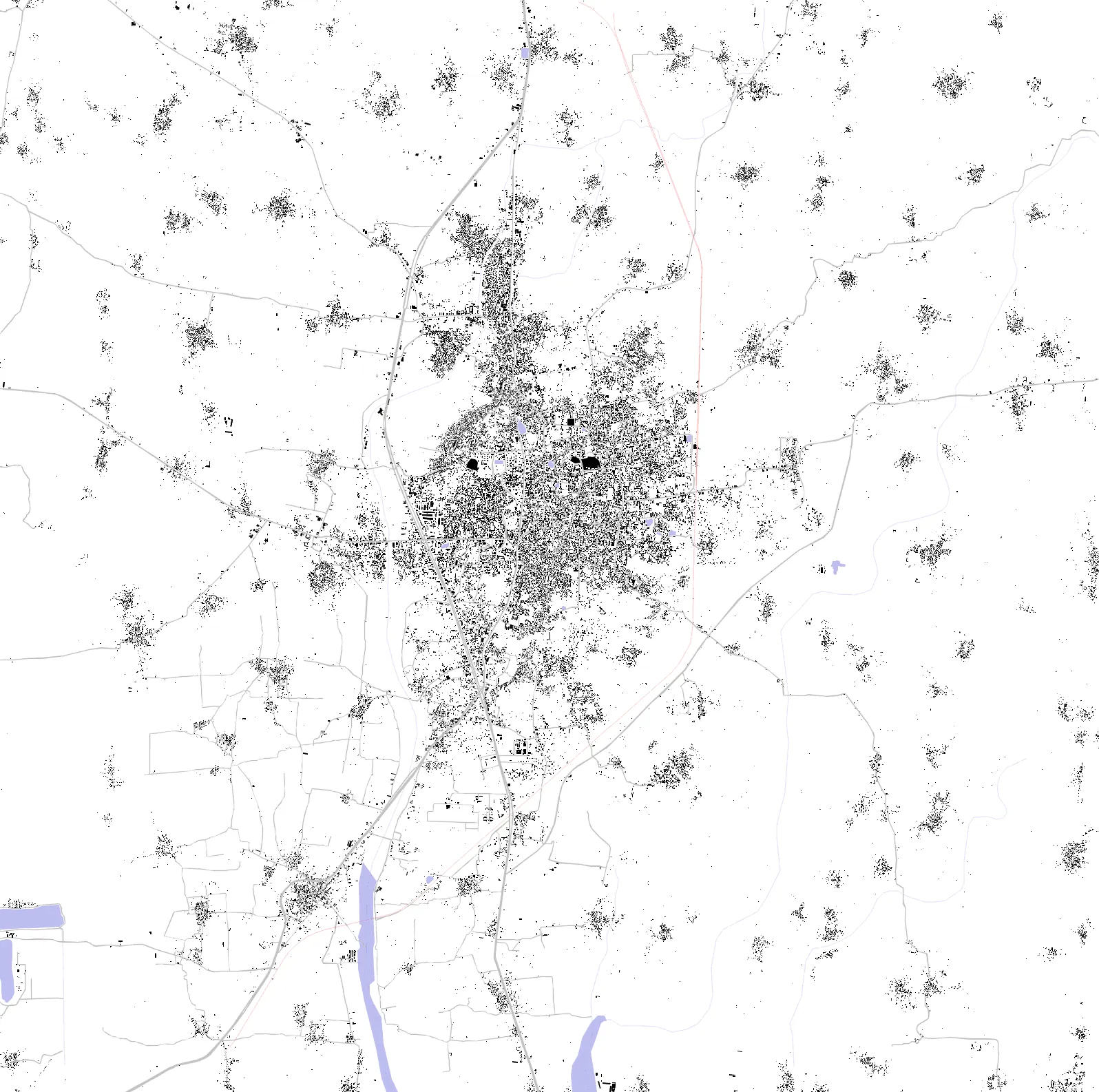 Bihar Sharif figure ground plan